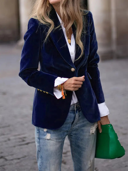 Elegant women's jacket velvet look