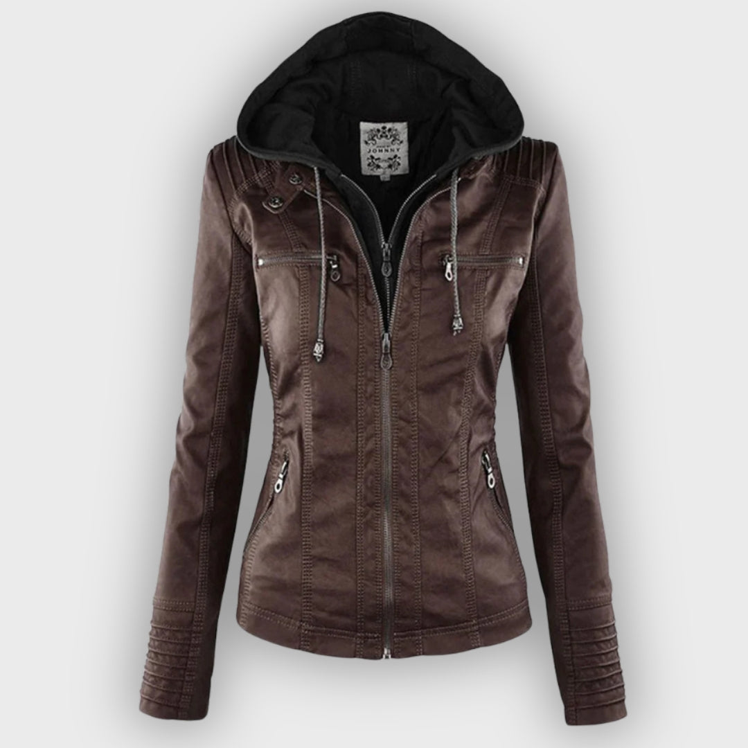 Weatherproof rain jacket with hood