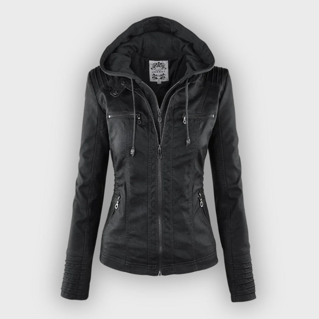 Weatherproof rain jacket with hood