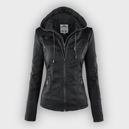 Weatherproof rain jacket with hood