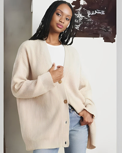 Soft Oversize Cardigan for Women, Cashmere Quality