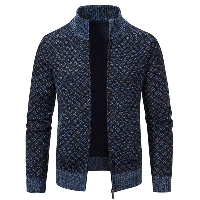 Men's Plaid Jacket Modern High Collar