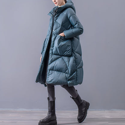 Women's Hooded Coat Large Pockets Comfortable