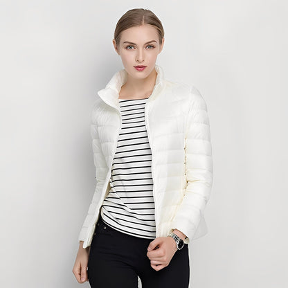 Elegant Women's Quilted Jacket Figure-Hugging Warm