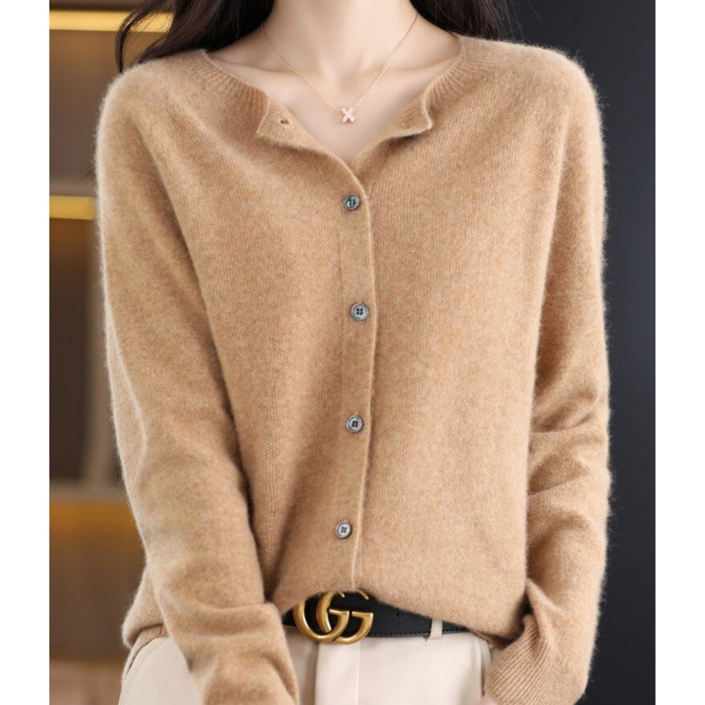 Soft Merino Wool Cardigan for Women