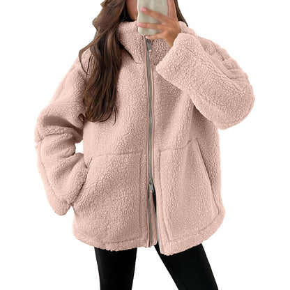 Soft Women's Teddy Look Wool Jacket