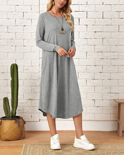 Lockeres Sommerkleid Mit Taschen - IdealeKleiden