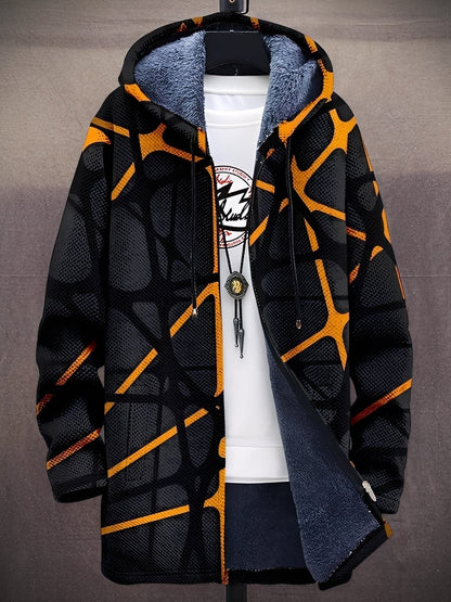 Stylish Hooded Jacket for Men Modern Printed