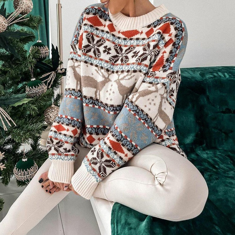 Women's Turtleneck Christmas Sweater Elegant