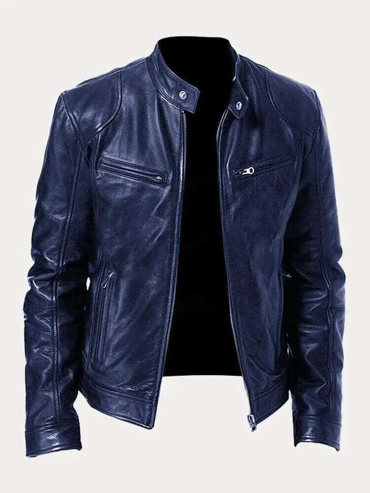 Men's Elegant Black Leather Jacket