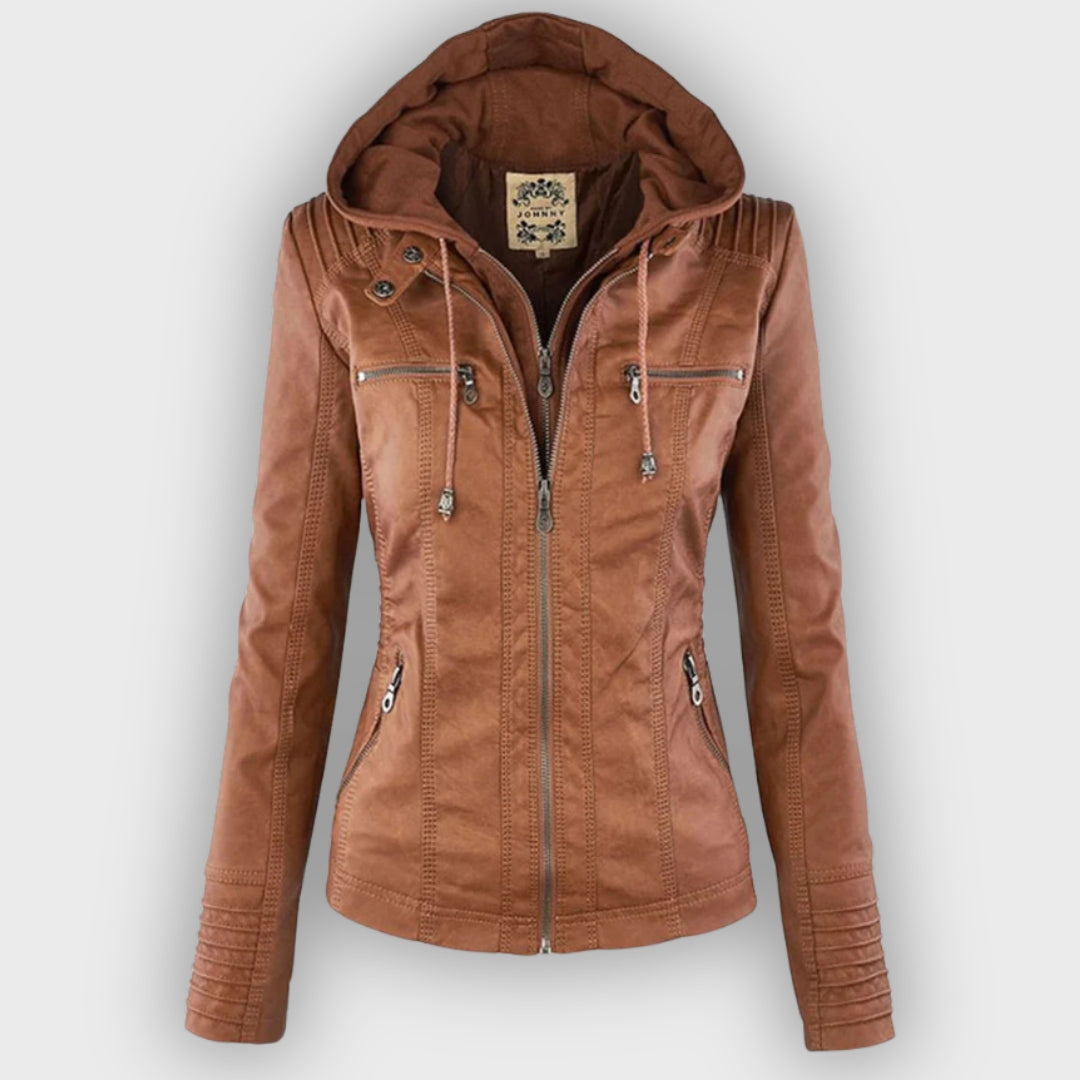 Weatherproof rain jacket with hood