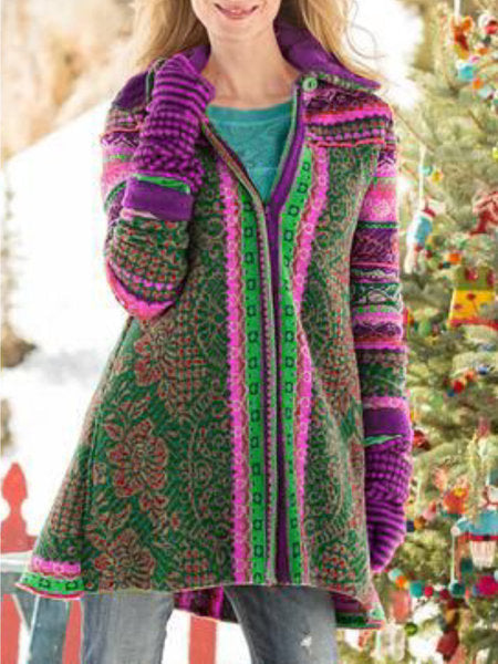 Women's Coat Casual Pattern Fitted Stylish