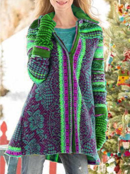 Women's Coat Casual Pattern Fitted Stylish