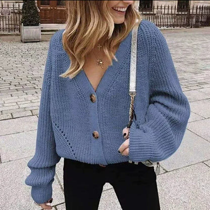 Comfortable Cardigan Jacket Chunky Knit Relaxed Fit
