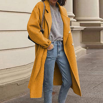 Elegant Women's Coat Long and Versatile