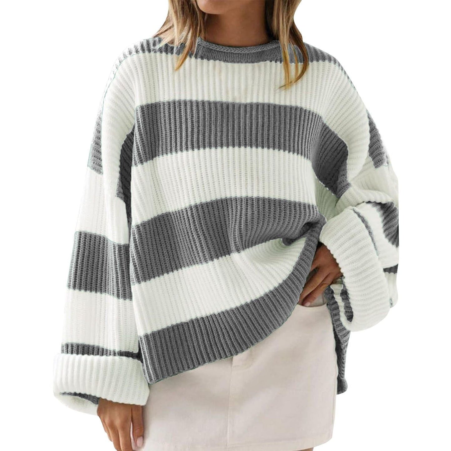 Striped Sweater for Women - Modern Chic