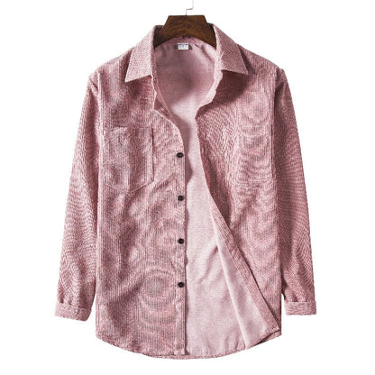 Men's Corduroy Shirt Modern Textured with Chest Pockets