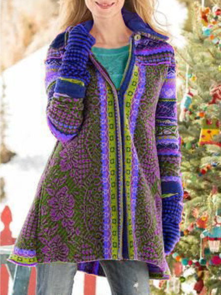 Women's Coat Casual Pattern Fitted Stylish