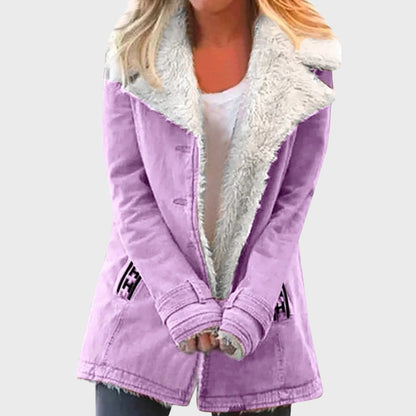 Winter Parka Coat Faux Lambskin Lined
