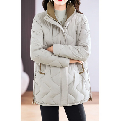 Elegant Quilted Jacket Autumn Winter Women