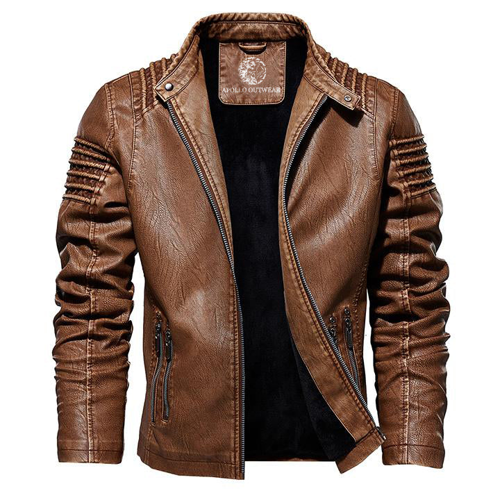 Elegant Leather Jacket Outdoor Robust