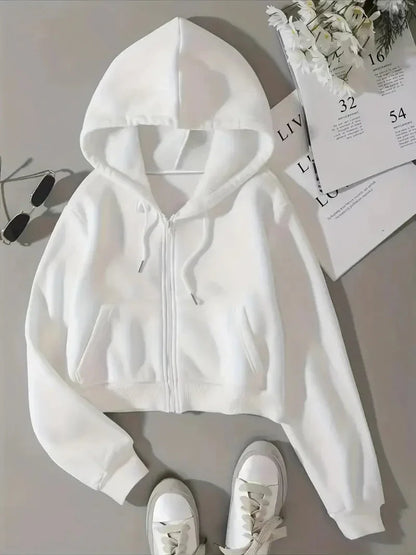 Melissa - Kapuzenpullover Damen Modern Reißverschluss - IdealeKleiden