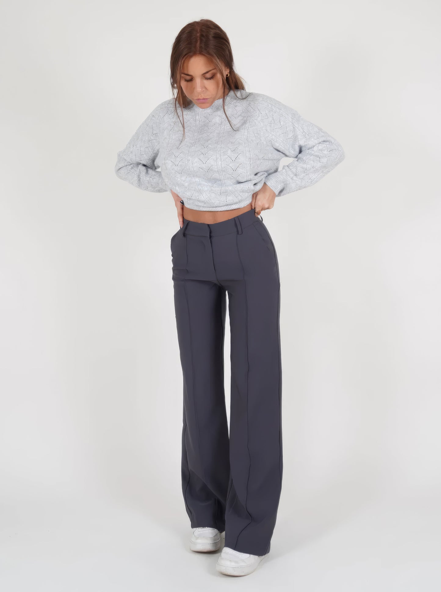 Elegant Women's Trousers Straight Fit
