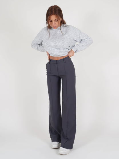 Elegant Women's Trousers Straight Fit