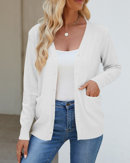 Women's Cardigan V-Neck Long Sleeve