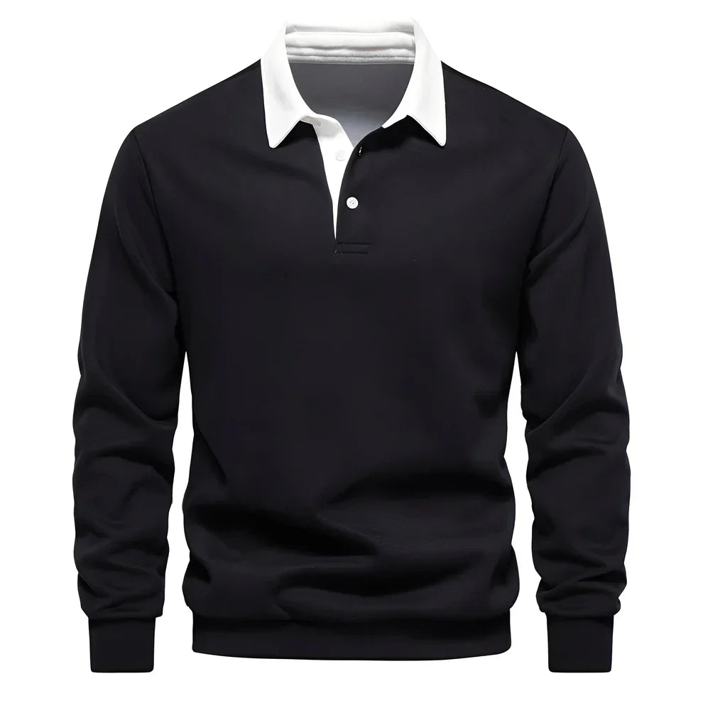 Men's Polo Shirt Casual Long Sleeve Lightweight