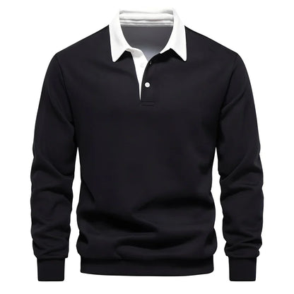 Men's Polo Shirt Casual Long Sleeve Lightweight