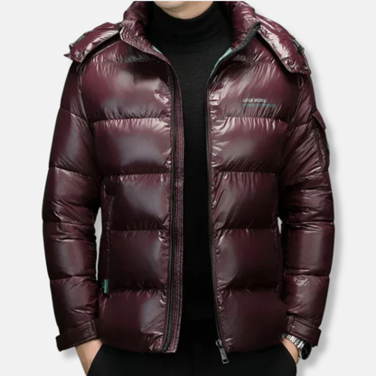 Women's Padded Winter Jacket Hood Stand-up Collar