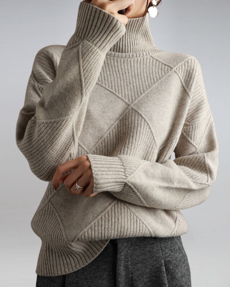 Elegant Turtleneck Sweater Modern Style