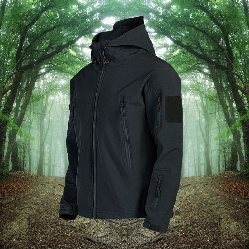 Men's Winter Softshell Hooded Jacket