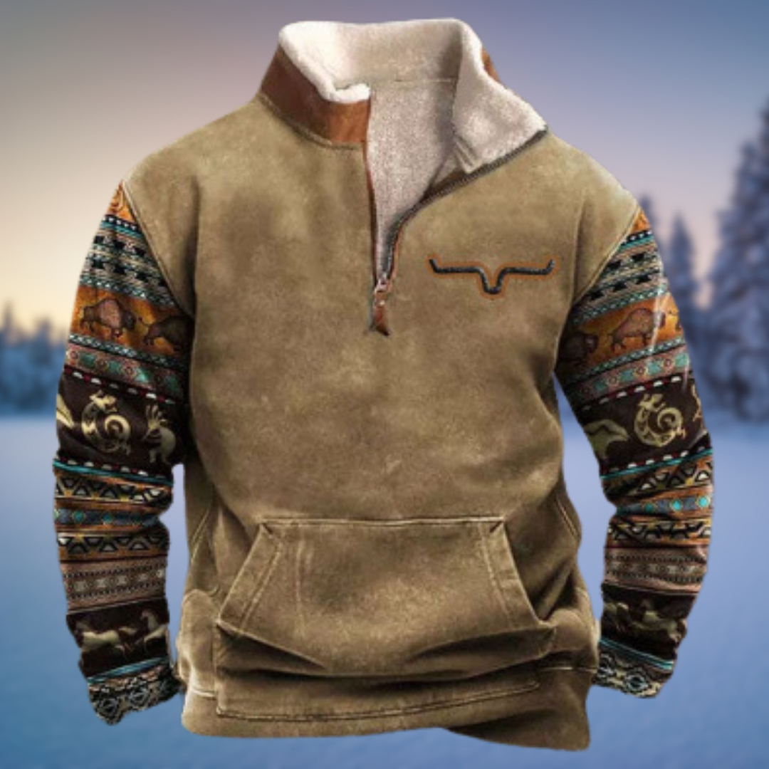 Men's Casual Winter Half-Zip Sweater