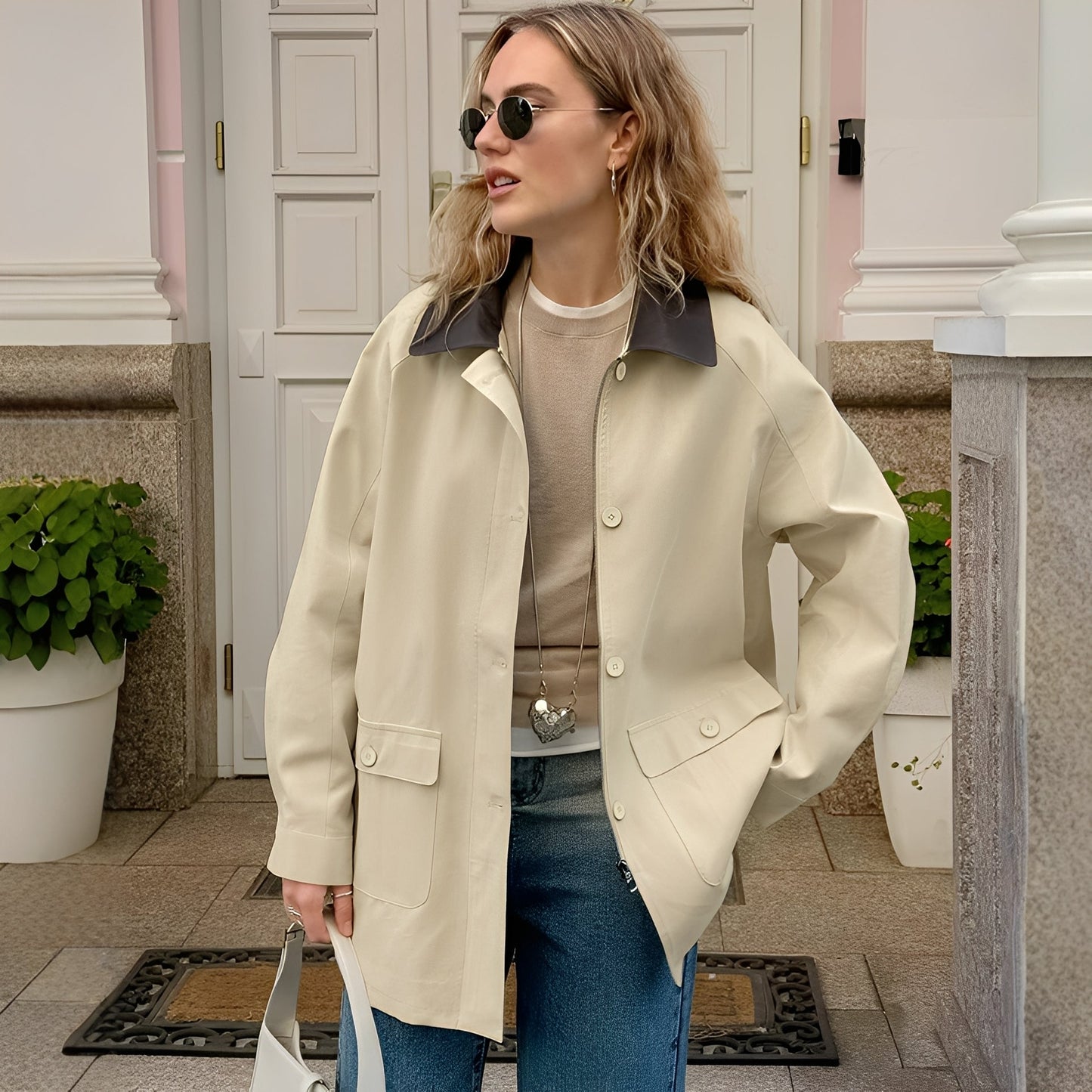 Women's Modern Polo Collar Jacket