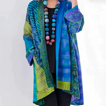 Herbstjacke Bunt Muster Damenjacke Maravilla - IdealeKleiden
