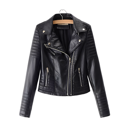 Chic Leather Coats Women Slim Fit Design