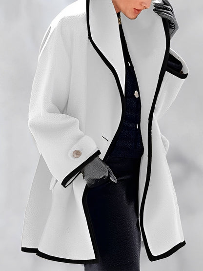 Elegant Women's Wool Coat Classic Long