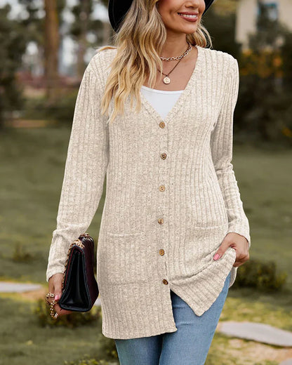 Elegant Women's Long-Sleeved Plain Vest