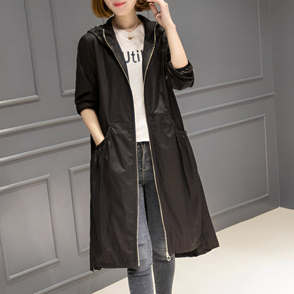 Stylish women's raincoat hood