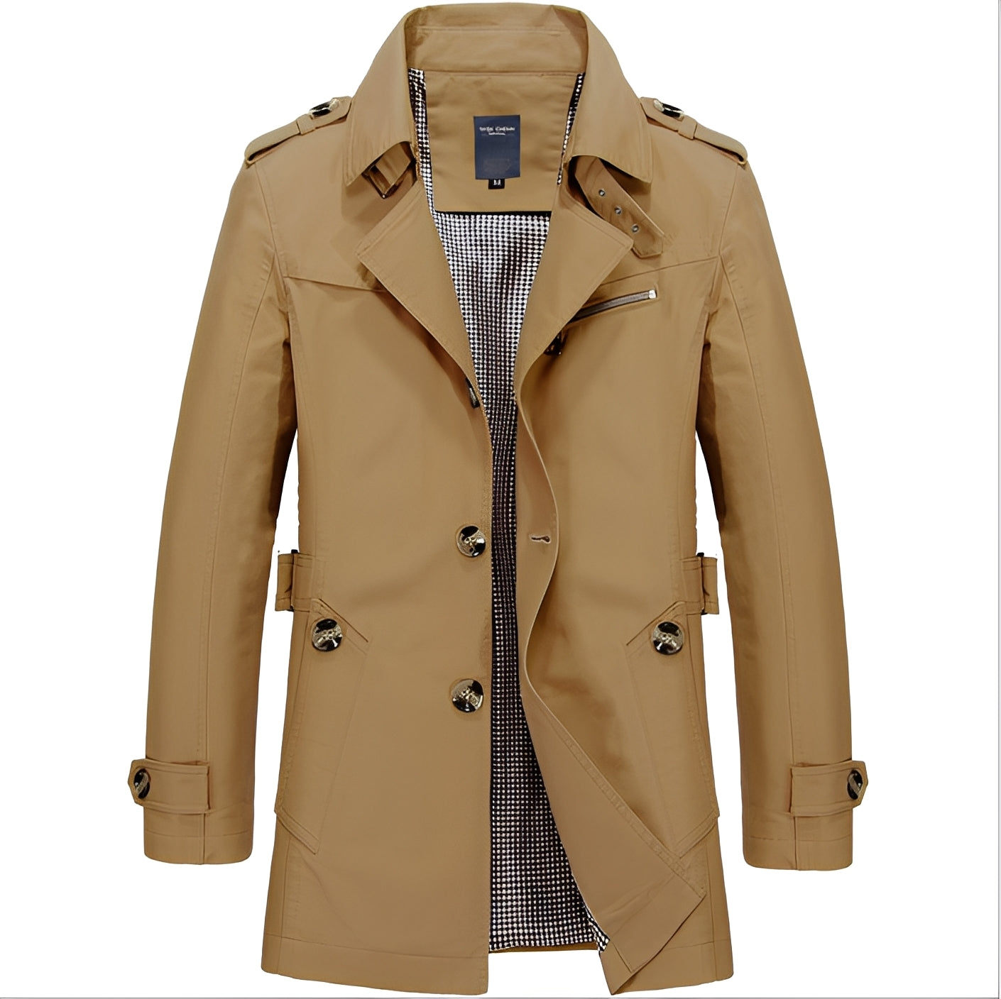 Stylish Men's Trench Coat Windbreaker