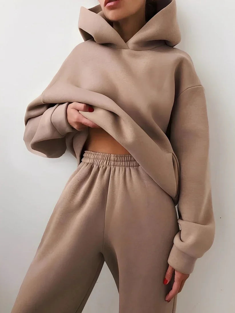 Women's Soft Pastel Hooded Tracksuit