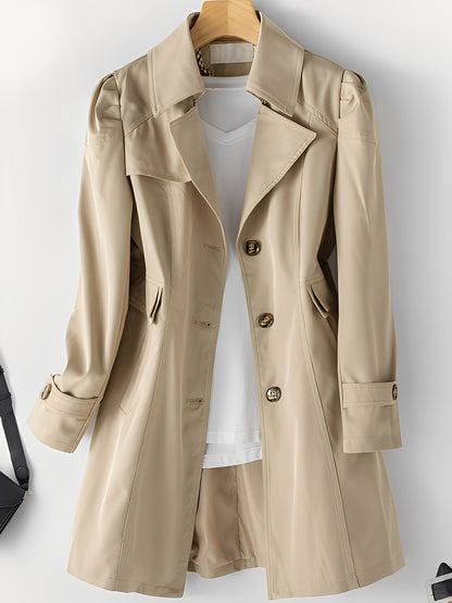 Stylish women's cashmere trench coat