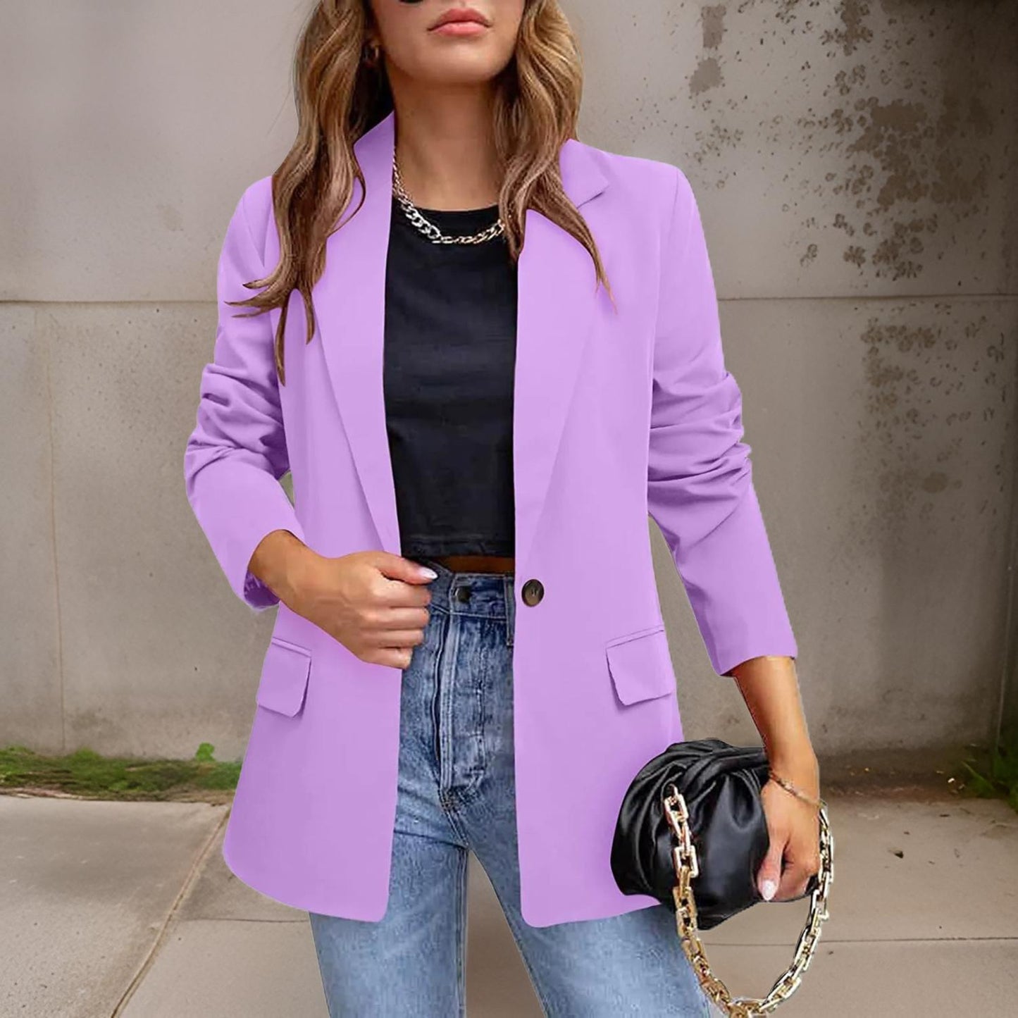 Stylish Women's Slim Fit Long Blazers