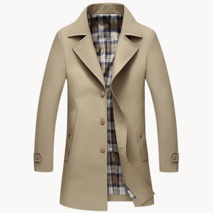 Men's Trench Coat Durable Waterproof Modern Design