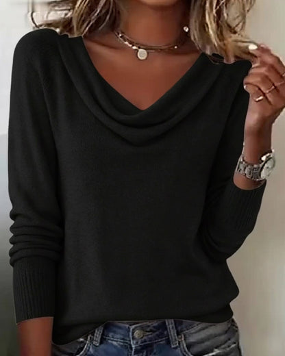 Soft Sweater Long Sleeve Plush Detail