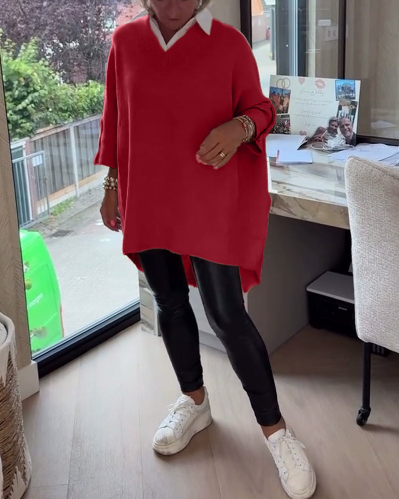 Women's V-Neck Asymmetrical Chic Dress