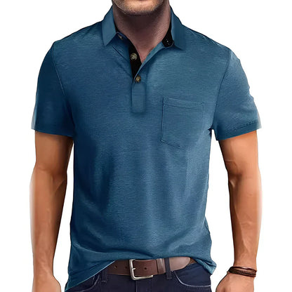 Men's Retro Short Sleeve Casual Polo Shirt