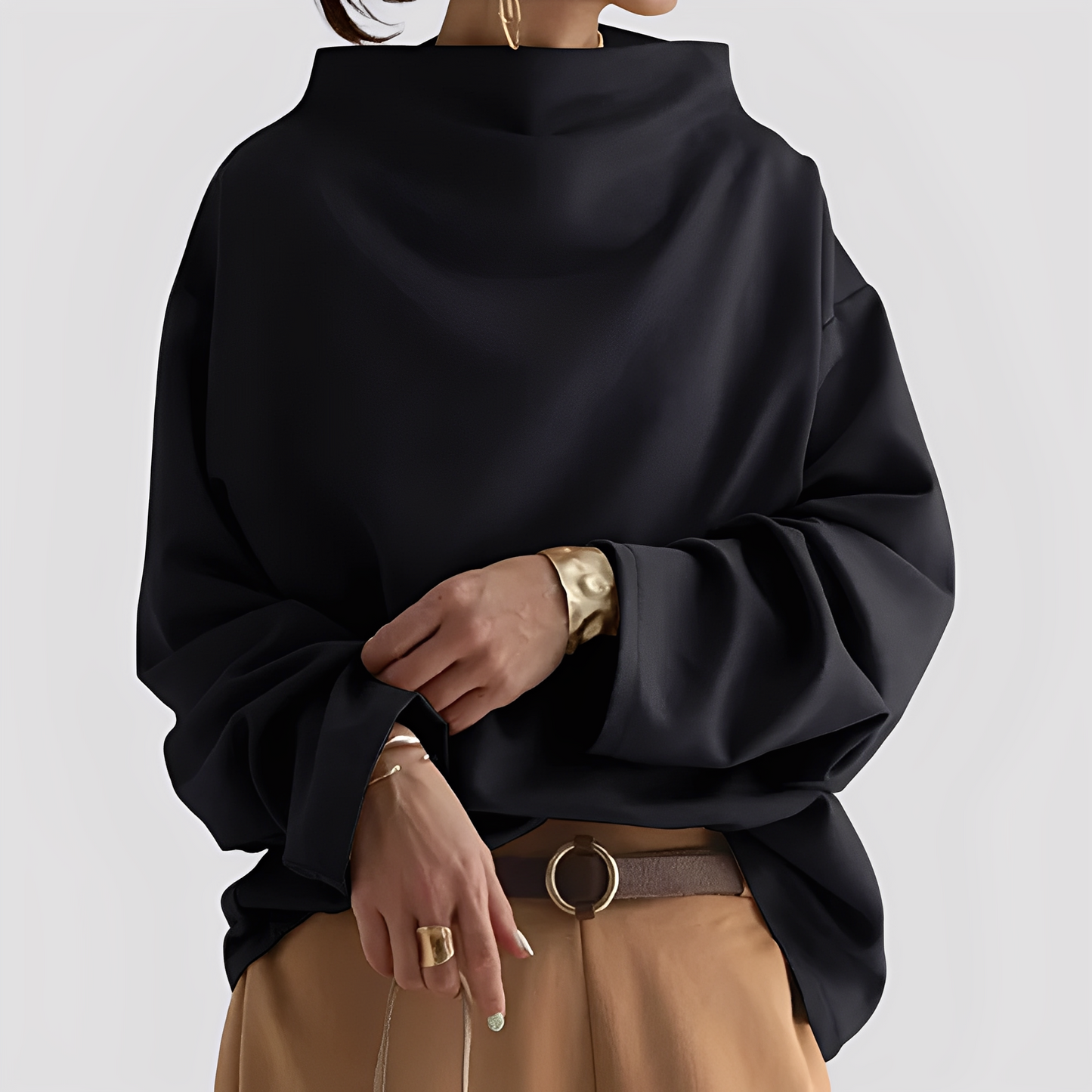 Stylisher Damen Pullover Rollkragen Modern